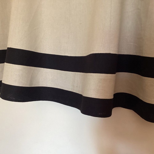Beige A-line skirt with black stripes like new