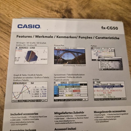 Casio fx-CG50 graphing calculator with color display