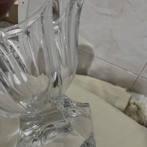 Crystal large Bohemia fondue bowl new