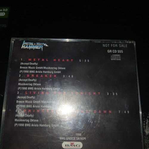 Accept Breakers On Stage CD used, metal