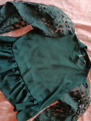 Μπλούζα πετρολ Zara XL καινούρια, πράσινη
