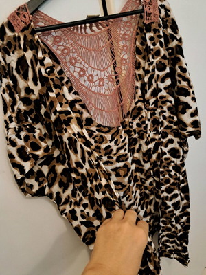 Caftan used with impressive knitted back