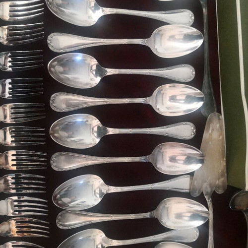 Silver-plated Service Christofle. Rubans Collection