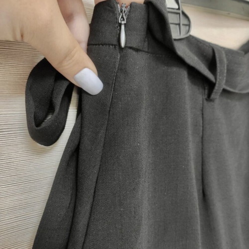 Stradivarius black iconic skort mini skirt new, size M