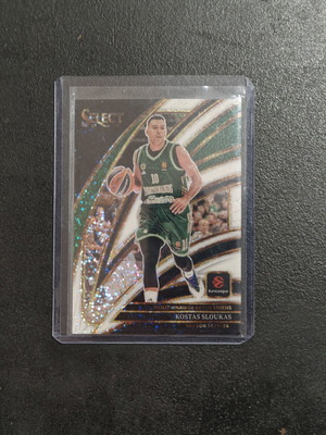 Select Kostas Sloukas white sparkle basketball card