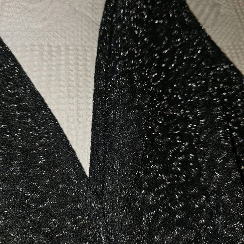 Pullbear women's medium blouse like new, black with silver thread