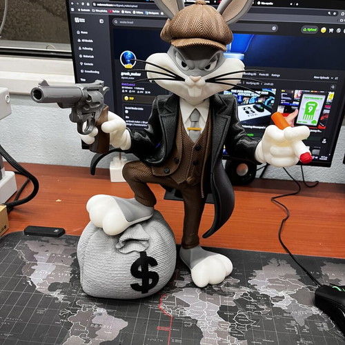 Bugs Bunny Mafia Style Figure 50cm New