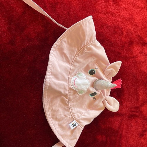 Zoocchini baby sun hat used UPF50+ Unicorn 6-12 months M