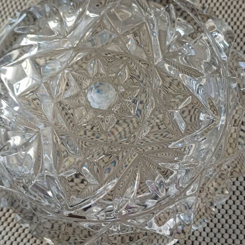 Vintage Bohemia Crystal Ashtray 24% PbO, authentic, like new