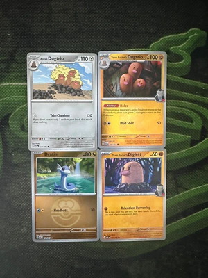 Pokemon Dugtrio and Dratini cards