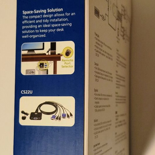 ATEN CS22U 2-Port USB VGA KVM Switch like new