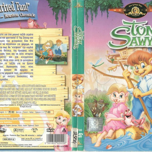 Tom Sawyer DVD used, animated with subtitles