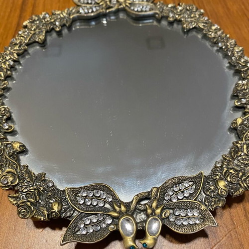 Metal small mirror used