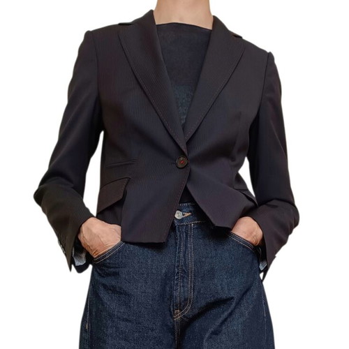 Zara black mid-length jacket like new, size S