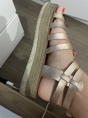 Bozikis bronze sandals used, size 40, pink