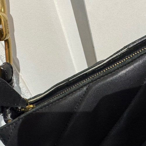 Pinko leather crossbody bag, black