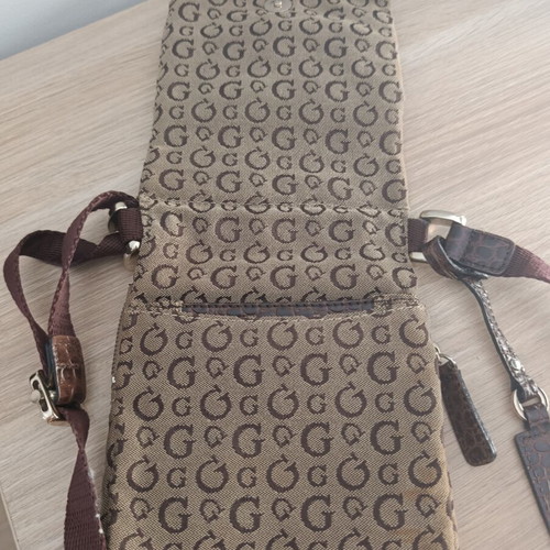 Guess crossbody bag used, brown with multiple pockets