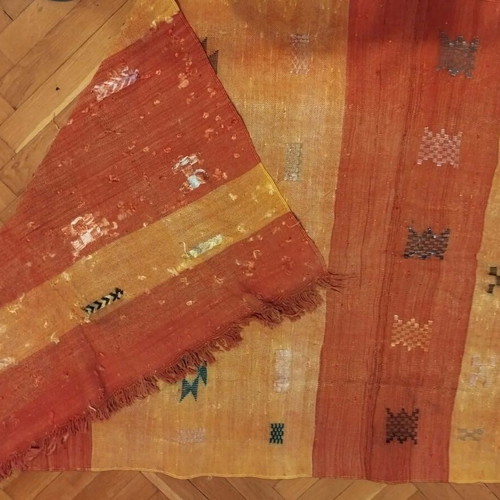 Authentic Moroccan Kilim rug handmade, 1.40 x 0.80 m