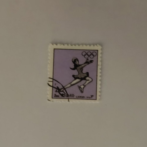 Collectible Jordanian stamp figure skating, like new