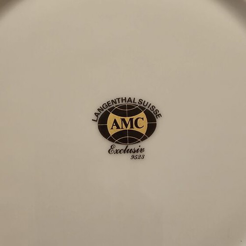 AMC Langenthal 12-Person Luxury Dinnerware Set with Nachtmann Swarovski Crystals and Gnutt Cutlery