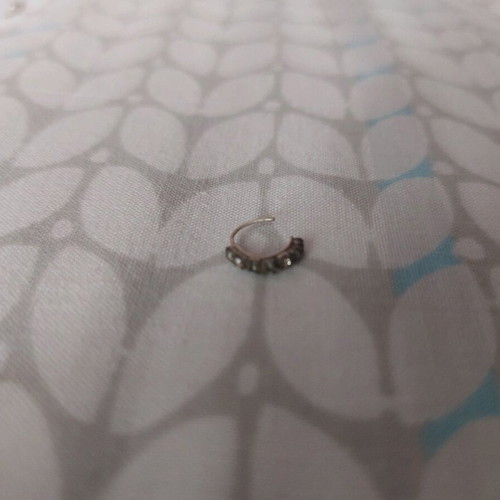 Nose ring used, silver color