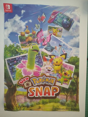 Pokemon Snap double sided promo poster used