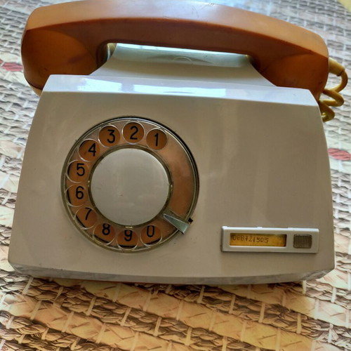 Decorative home phone used, corded