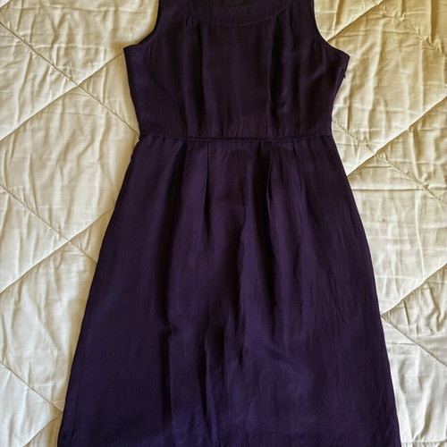 Boden Purple Silk-Blend Sleeveless Cocktail Dress Size M/L like new