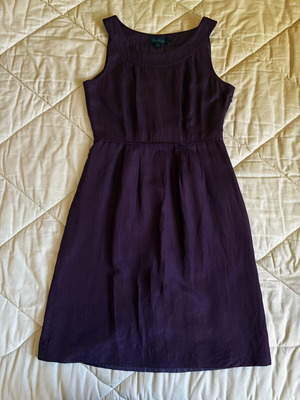 Boden Purple Silk-Blend Sleeveless Cocktail Dress Size M/L like new