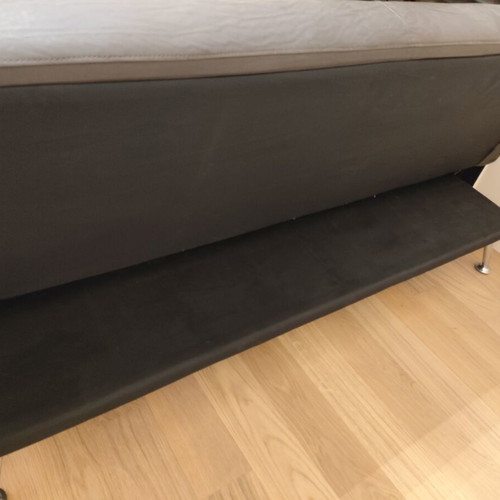 SATO-entos three-seater sofa bed used, reclining backrest, dark brown