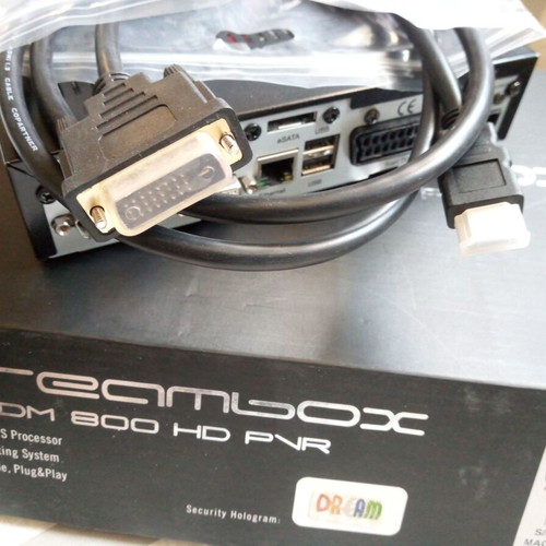 Dreambox DM800 HD PVR satellite receiver Linux with OLED screen used