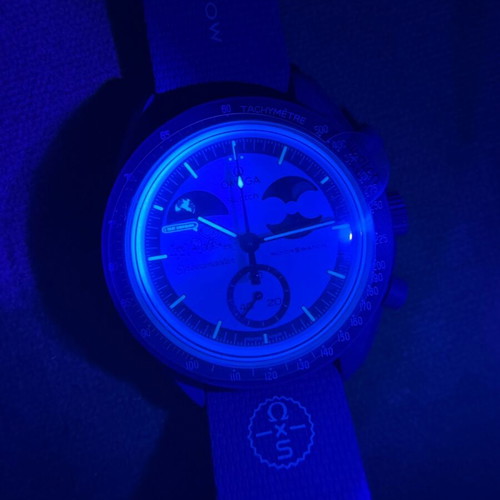 Swatch Omega Moonswatch Mission to Earthphase Moonshine Gold καινούργιο μπλε