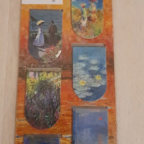 Magnetic Bookmarks Set Claude Monet new, 6 designs