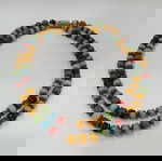  Art Deco Murano Venetian Colorful Glass Beaded Necklace Vintage Antique Jewelry decade 1940΄