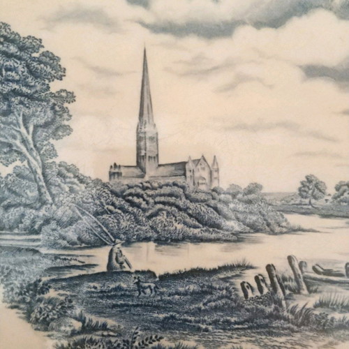 W H Grindley Scenes After Constable Salisbury Cathedral decorative plate like new