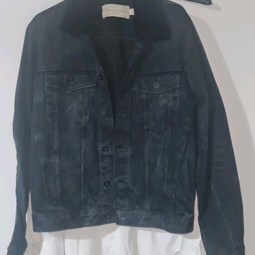 Calvin Klein jean jacket like new, black, size L
