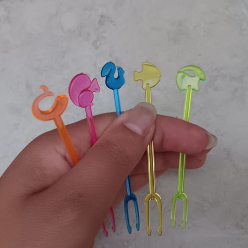 Colored sandwich toothpicks like new, pack of 40 and wooden 49