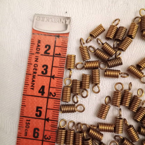 Metal bronze jewelry end caps 348 pcs like new