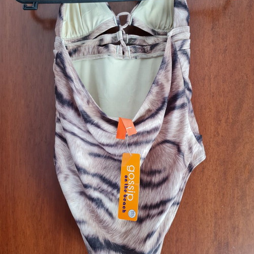 Gossip one-piece swimsuit new, medium, black and brown