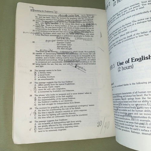 Proficiency English Learning Books used, set of 4