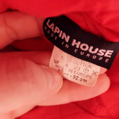 Lapin House red iridescent jacket for 2-year-old girl like new