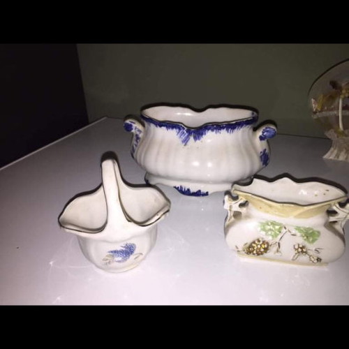 Porcelain decorative set of 3 pieces