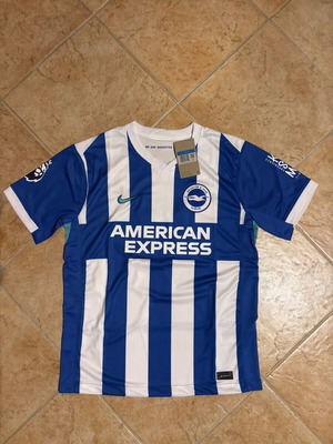 Nike Brighton 2025/26 εντός έδρας ποδοσφαιρική φανέλα με όνομα Tzimas, μέγεθος M/L