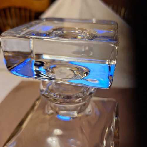 Crystal bottle Naxman like new, heavy, square, 1963g
