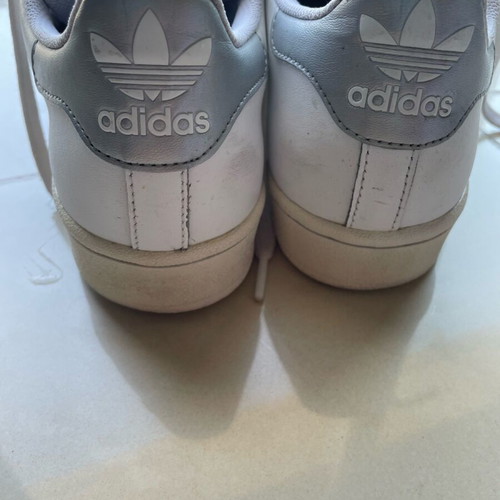 Adidas sneakers used, size 40, white and silver