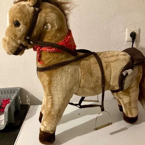 Children's rocking horse used, plush with sound