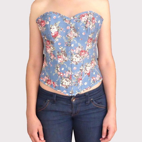 Blue corset used, size Large