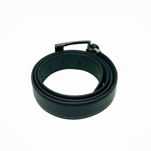 Boss leather belt gift set with 2 interchangeable gunmetal buckles