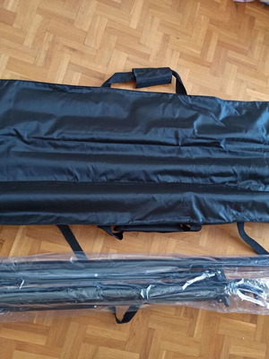 Photography stand with white backdrop paper like new