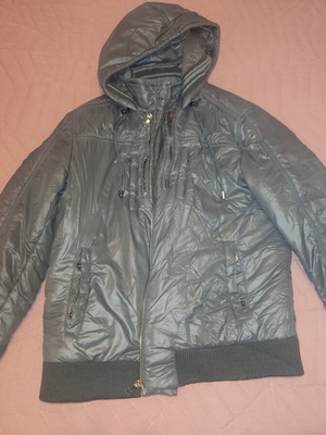 Dolce & Gabbana grey jacket with hood and silver details